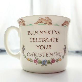 Vintage Royal Doulton Bunnykins Celebrate Christening Mug Cup Made In England
