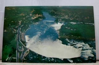 Canada Ontario Niagara Falls Rainbow Bridge Upper Rapids Postcard Old Vintage Pc