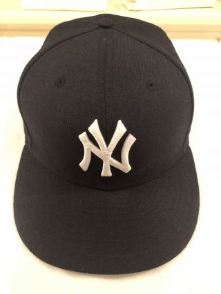 Vintage Era York Yankees Hat,  Grey Underbrim 7 5/8,  100 Wool
