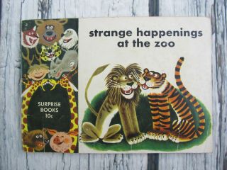 Vintage 1950 Strange Happenings At The Zoo Surprise DELL Book Oskar Lebeck 2