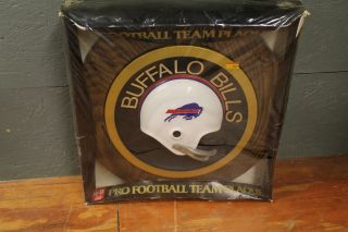 Vintage Buffalo Bills Nfl 3d Helmet 14” Wall Plaque,  Rare Pro Football Throwback