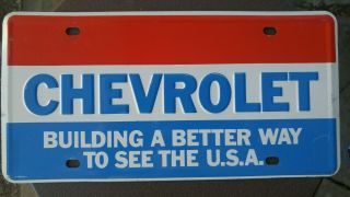 Vintage Chevrolet Building A Better Way To See The Usa Steel License Plate