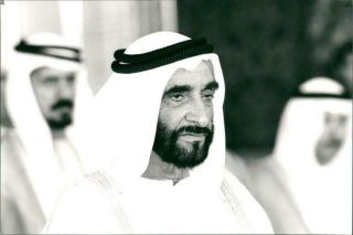 Vintage Photograph Of Sheikh Zayed Bin Sultan Al Nahyan