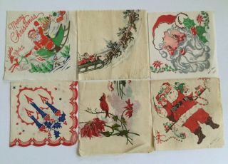 Vintage Crepe Paper Christmas Napkins 1940 
