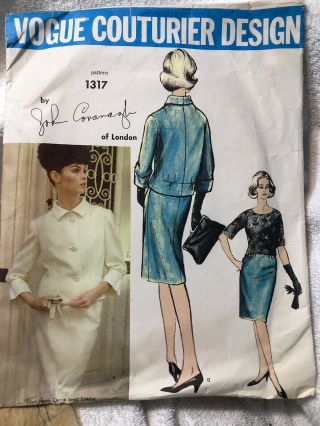 Vintage Vogue Couturier Design Uncut John Cavanagh 1317 London Suit