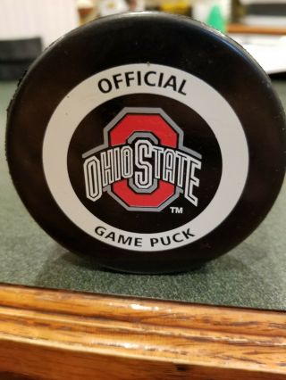 Ohio State University College Hockey Official Game Puck 2