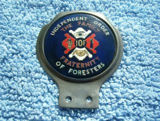 Vintage 1950s Independent Order Of Foresters Car Badge - Family/fraternity Emblem