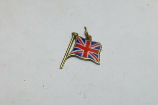 Vintage 9ct Solid Gold Union Flag Charm / Pendant