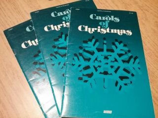 Carols Of Christmas Set Of 3 Vintage Song Books For Caroling Music 1979