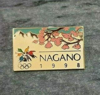 1998 Nagano Winter Olympic Official Logo Pin Badge - 2