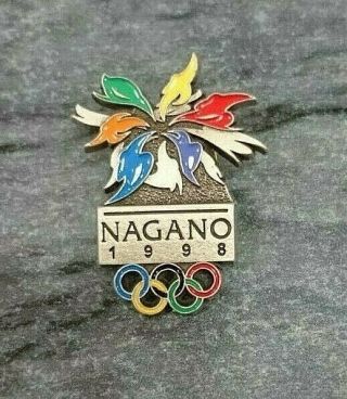 1998 Nagano Winter Olympic Official Logo Pin Badge - 4