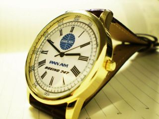 Pan Am Airways,  Boeing 747 Wrist Watch,  Retro 1960 - 70 