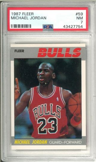 1987 Fleer Michael Jordan 59 Psa 7 Nm Basketball Card Hof