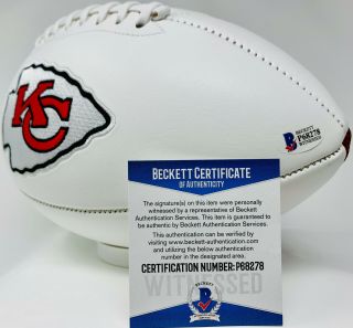 Kansas City Chiefs Chris Jones Signed Logo Football Autographed - Beckett BAS 3