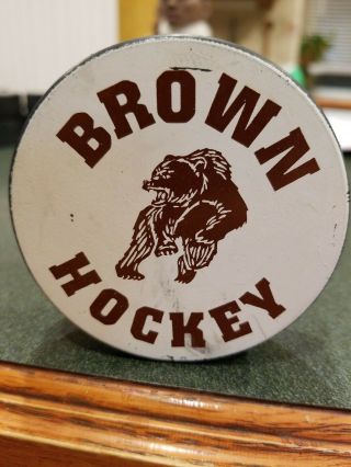 Vintage Brown University Hockey Puck