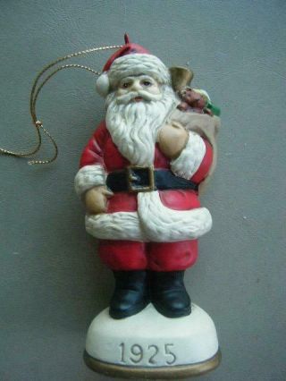 Vintage 1983 Christmas Eve Inc.  Santa Ornament Christmas Eve Inc