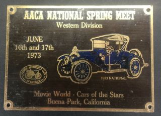 1973 Aaca National Spring Meet West Div.  Movie World Cars Of The Stars Badge