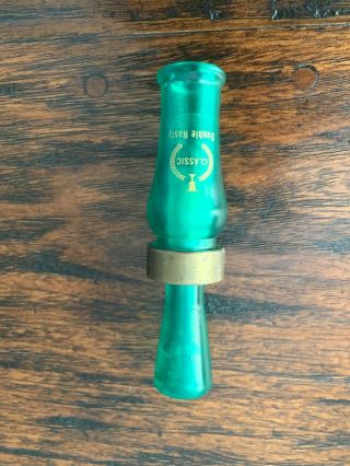 Vintage Rich - N - Tone Green Acrylic - Double Reed Duck Call