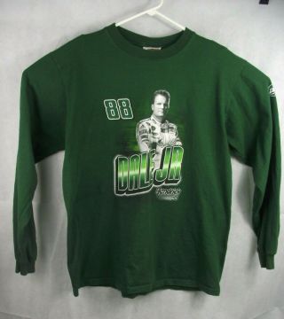Nascar Dale Earnhardt Jr 88 Car Amp Energy Green Long Sleeve T - Shirt Large