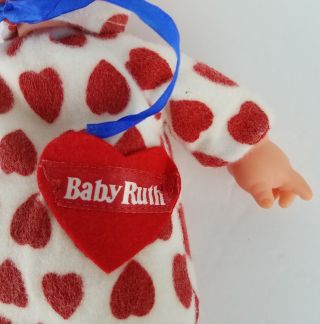 Baby Ruth Doll Hasbro Vintage 1971 Bean Bag Plush Red Hearts 11 Inch 3
