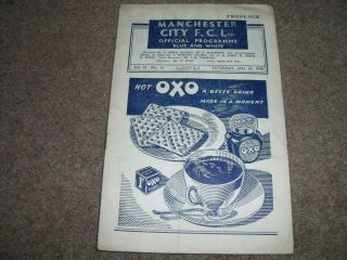 Vintage Manchester City V Chelsea 24th January 1948 Vol 42 No 15 Fa Cup
