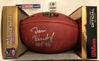 Nfl Authentic Football Signed By Dan Dierdorf