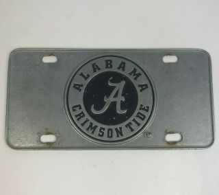 Vintage Pewtarex Alabama Crimson Tide License Plate Bama Heavy Duty Pewtar York