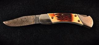 Vintage Collector Colonial Single Blade Bone? Pocket Knife - 5 1/4” Overall