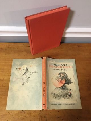 Vintage JAMES AND THE GIANT PEACH Roald Dahl Illustrated Hardcover DJ 2