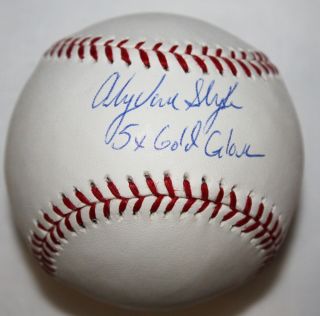 Autographed Andy Van Slyke " 5 X Gold Glove " Rawlings Omlb Baseball - Jsa