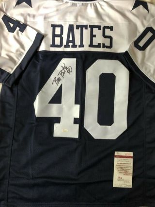 Bill Bates Autographed Jersey Jsa Witness Protection - Cowboys - Priced To Sell
