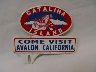 Avalon Catalina Island California Souvenir Embossed Metal License Plate Topper