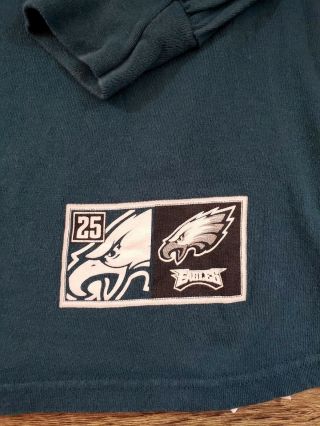 NFL Philadelphia Eagles 25 McCoy Majestic Long Sleeve T - Shirt Mens Sz XL Green 3