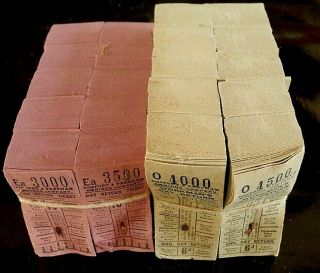 Bus Tickets: 2 X 1000 Bulk Packs From The Gosport & Fareham Omnibus Co.  - 1940 