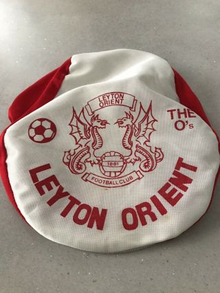 Vintage 1980s Leyton Orient Fc Football Satin Cap Hat