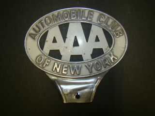 Vintage Aaa Topper Automobile Club Of York License Plate Topper Aaa Award