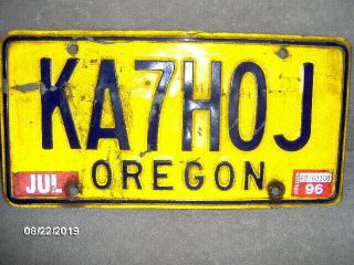 Ham,  Amateur Radio,  Oregon,  License Plate - Ka7hoj