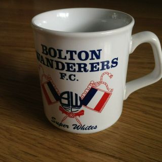 Vintage Tams Bolton Wanderers Fc Football Club Mug Retro Whites