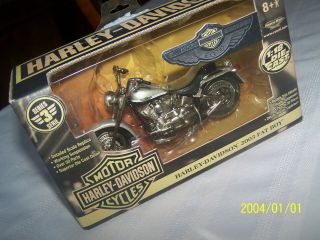 Harley 2003 100th 100 Year Anniversary Fatboy Black Ertl Diecast 1:18 Model