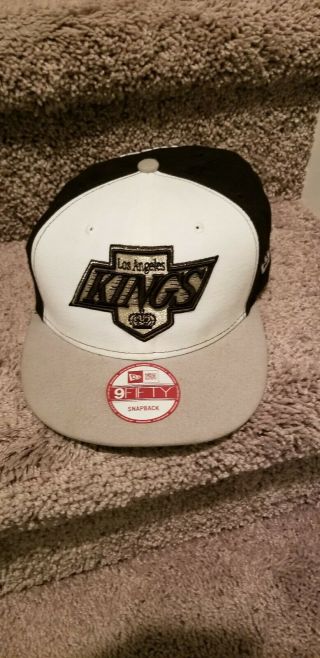 Los Angeles Kings Nhl Vintage Hockey Snapback Hat Cap Gray White Black