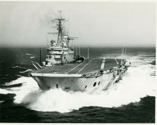 Rare - Royal Navy Photo - Hms Eagle Ro5,  Full Speed,  Bay Of Biscay 1956