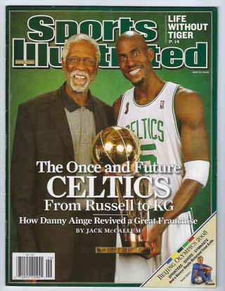 Sports Illustrated Kevin Garnett Bill Russell Celtics 2008 Nba Champion No Label