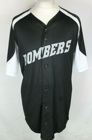 25 Vintage Bombers Baseball Jersey Shirt Mens Large Teamwork