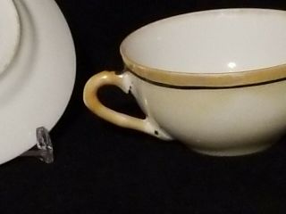 vintage antique 1930 ' s Disney mickey mouse gold lusterware tea cup and plate 3