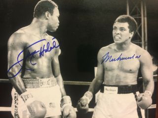 Muhammad Ali And Larry Holmes 8x10 Signed
