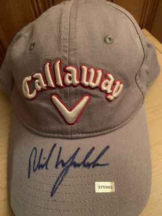 Callaway Golf Cap Signed By Phil Mickelson.