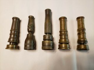 Vintage Brass Water Hose Nozzles