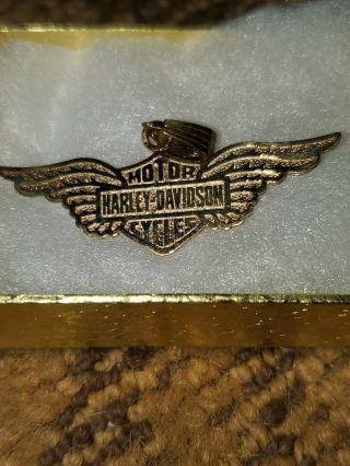 10k Gold Harley Davidson Necklace Pendant
