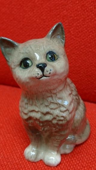 Retired Vintage Royal Doulton Grey Persian Kitten Cat Figurine No: Da128