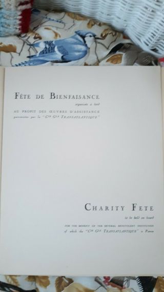 French Line SS NORMANDIE June 1935 Charity Program Pills Tebet Chevalier Durkin 3